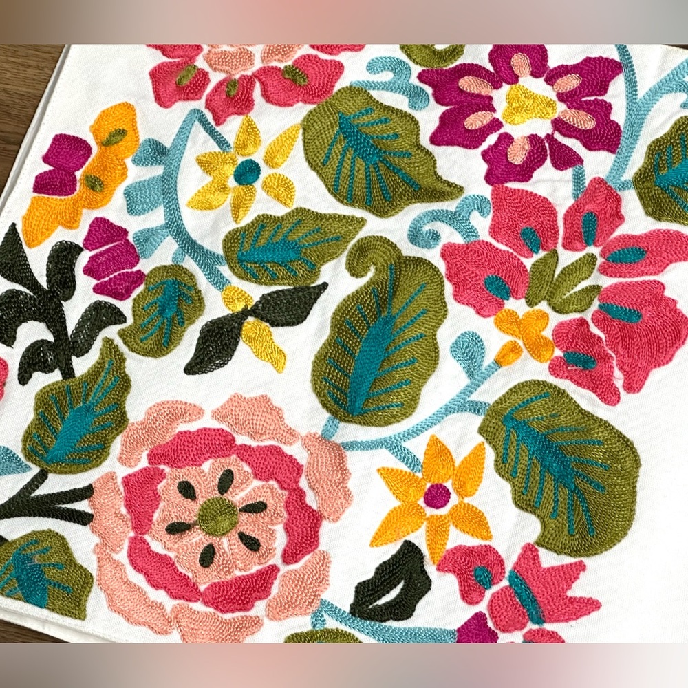 Floral Embroidered‎ Table Runner 70 X 14.5